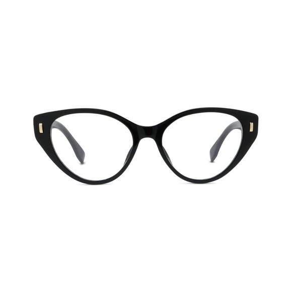 NEW FE50020I 001 WOMEN FENDI EYEGLASSES BLACK CLEAR CAT EYE EYEWEAR - Picture 2 of 3